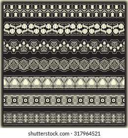 Vintage border set for design 