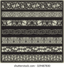 Vintage border set for design 