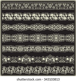 Vintage border set for design 