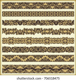 Vintage border set for design 