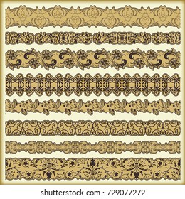 Vintage border set for design 