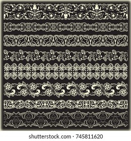 Vintage border set for design 