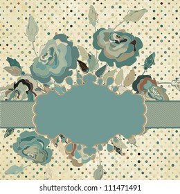 Vintage border set with rose. And also includes EPS 8 vector