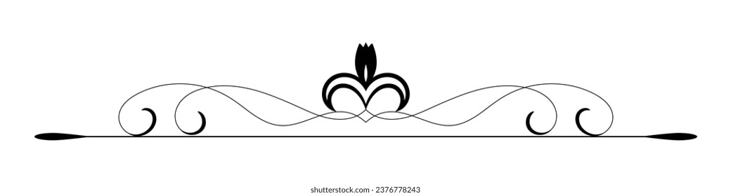 vintage border Short flower border dividers. Wedding card components. Boundary barriers
