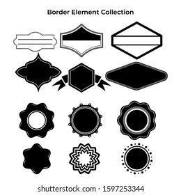 Vintage border template for title. Frame vector illustration.