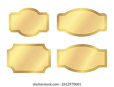 Vintage borders golden color gradient vector images