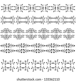 Vintage borders set for your design