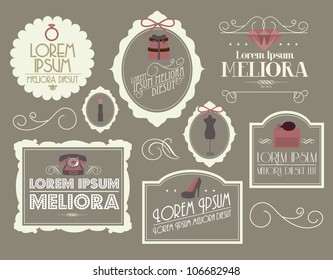 vintage borders/frames vector/illustration