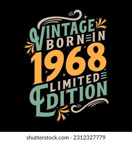  Vintage Born in 1968, Born in Vintage 1968 Birthday Celebration