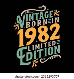 Vintage Born in 1982, Born in Vintage 1982 Birthday Celebration