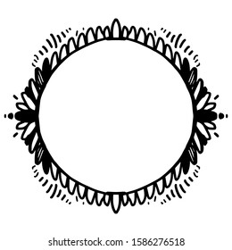 Vintage botanical frame for your design. Hand drawn illustration