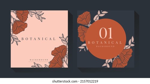 Vintage Botanical Illustration Vector Template