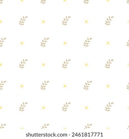 Vintage botanical pattern flowers and leaves