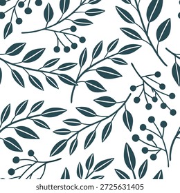 Vintage botanical seamless pattern with intertwined branches for natural decor concept as Natural intertwined branches seamlessly patterned with botanical elements for organic home decor in Photo Stock Concept and empty space on the left side,no text --ar 7:2 --tile