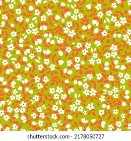 Diseño de patrones de superficie botánica vintage. Fondo florido y cuidado. Patrón vectorial sin fisuras con flores de color. Papel de fondo de escritorio