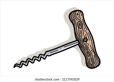 Vintage Bottle Opener - Vector Illustration On White