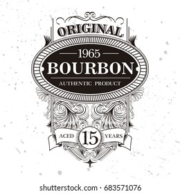 Vintage Bourbon Label