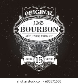 Vintage bourbon label