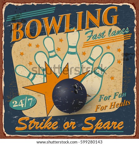 Vintage Bowling  poster.