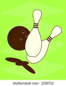 Vintage bowling vector illustration. See my gallery for more of this series.