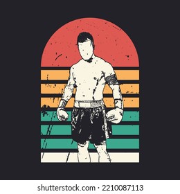 Vintage Boxer T Shirt Design