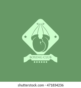 vintage boxing emblems, labels, badges, logos and designed elements. Colorful Design Background.