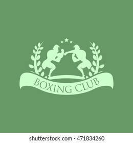 vintage boxing emblems, labels, badges, logos and designed elements. Colorful Design Background.