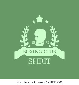 vintage boxing emblems, labels, badges, logos and designed elements. Colorful Design Background.