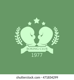 vintage boxing emblems, labels, badges, logos and designed elements. Colorful Design Background.
