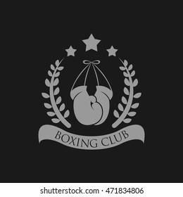 vintage boxing emblems, labels, badges, logos and designed elements. Colorful Design Background