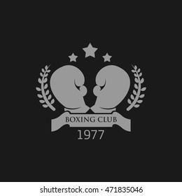 vintage boxing emblems, labels, badges, logos and designed elements. Colorful Design Background