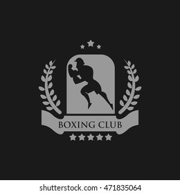 vintage boxing emblems, labels, badges, logos and designed elements. Colorful Design Background