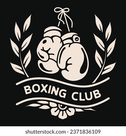 Vintage boxing gloves vector design