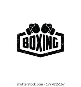 Vintage Boxing Logo. Boxing Sport Vector.