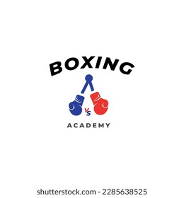 Vintage boxing logo. Boxing sport vector.