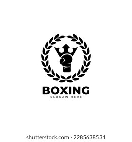 Vintage boxing logo. Boxing sport vector.