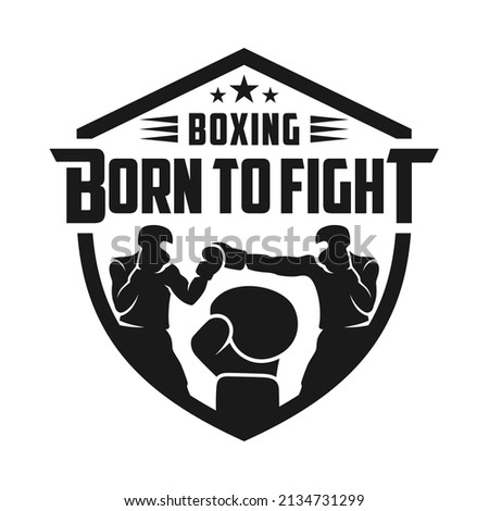 Vintage boxing Logo vector. Boxing training vector