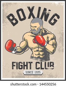 vintage boxing poster