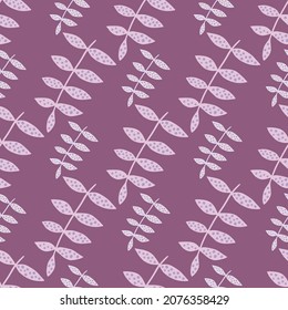 Vintage branch seamless pattern. Abstract floral ornament. Simple botanical backdrop. Design for fabric , textile print, surface, wrapping, cover. Vector illustration.