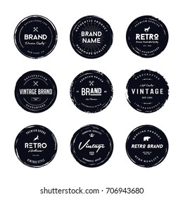 Vintage Brand Label Set Vector Illustration