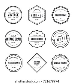 Vintage Brand Label Vector Set