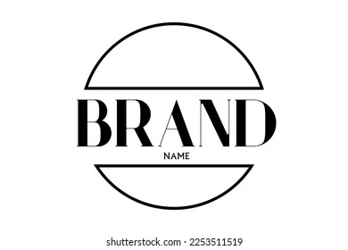 Vintage brand logo with black color