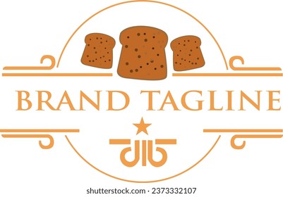 Vintage bread breakfast logo. Suitable for a breakfast menu logo.