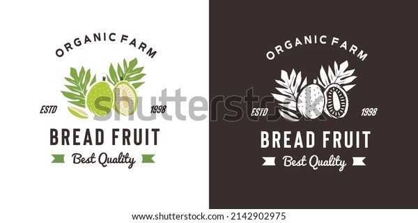 vintage bread fruit logo illustration suitable for\
fruit shop and fruit\
farm