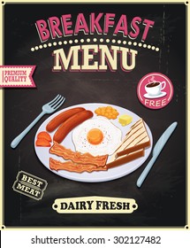 Vintage Breakfast Poster Design