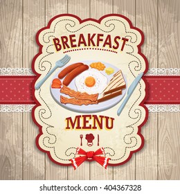 Vintage Breakfast poster design