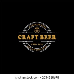 Vintage Brewery Craft Beer Logo Design