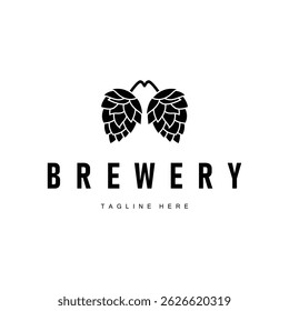 vintage brewery logo design concept, whiskey drink with simple minimalist concept, symbol template for product brand, restaurant, bar, cafe