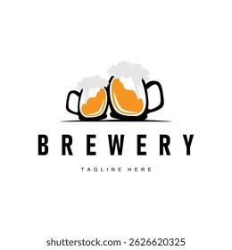 vintage brewery logo design concept, whiskey drink with simple minimalist concept, symbol template for product brand, restaurant, bar, cafe