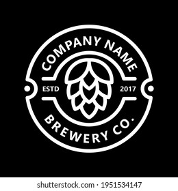 vintage brewery logo template design